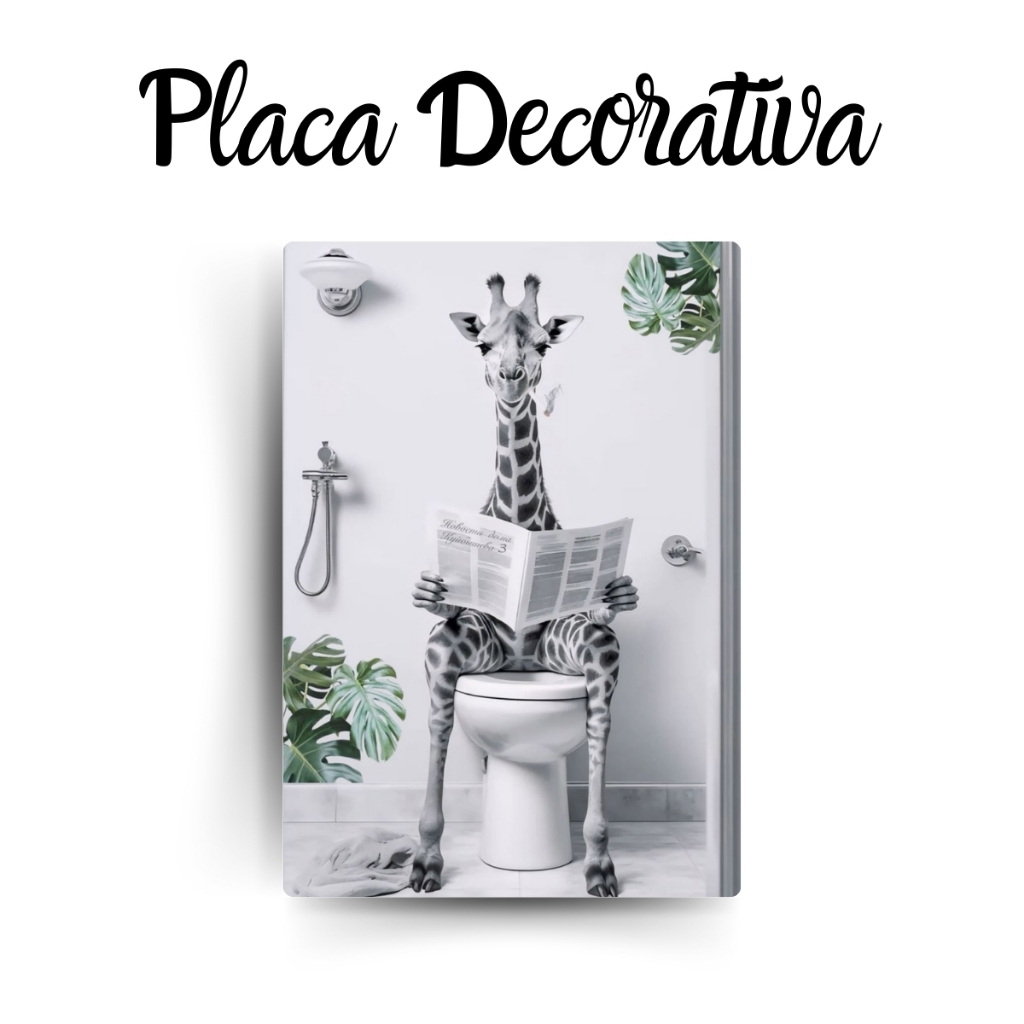 Placa Decorativa Quadro Banheiro Fotos Decoração Divertida Vários Modelos Frases Engraçadas em Oferta na Shopee