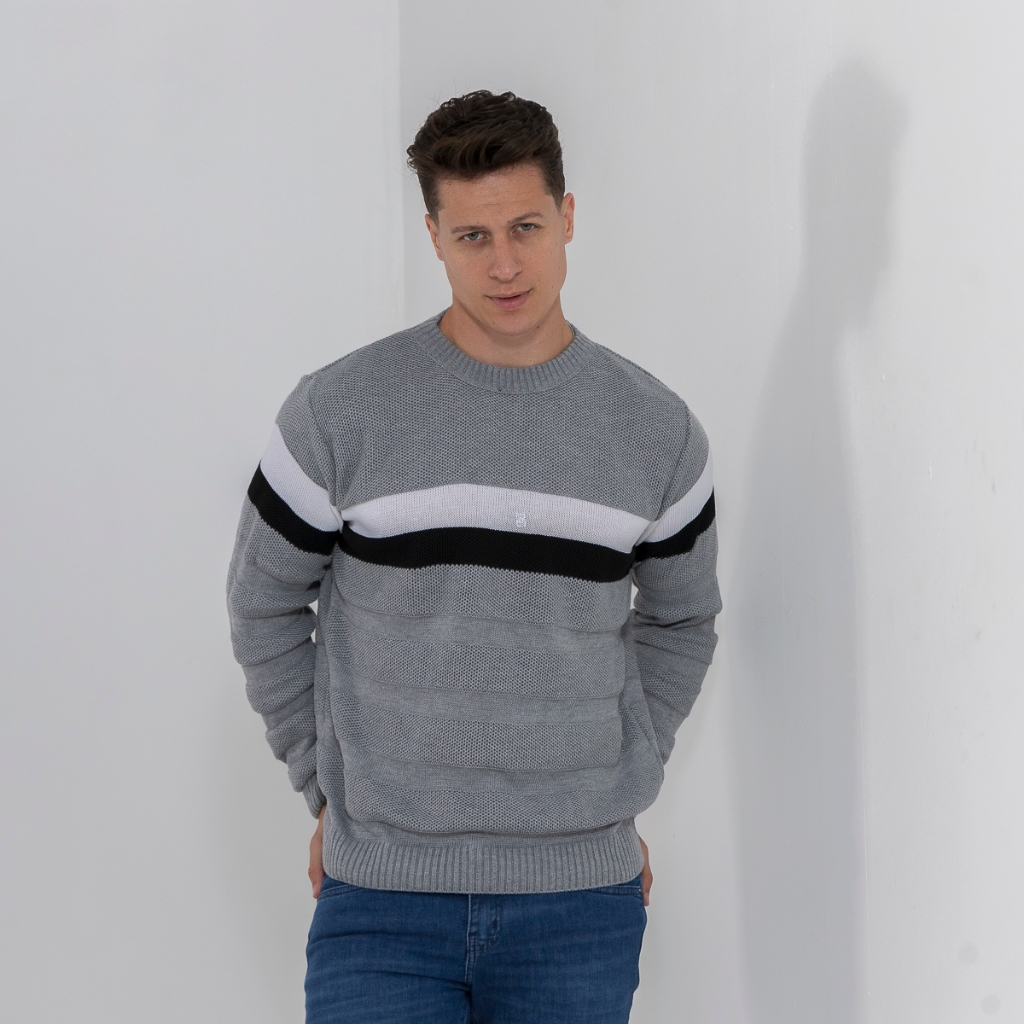 Suéter masculino bulusa  moletom Premium padrão Passe o inverno com mais estilo e elegância.