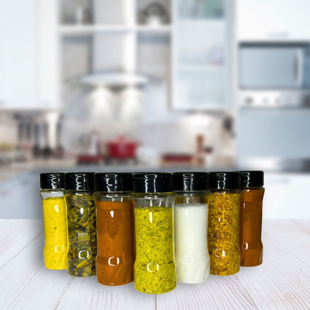 Kit 12 Potes 130ml Para tempero Com Tampa Dosadora Dupla em Oferta na Shopee