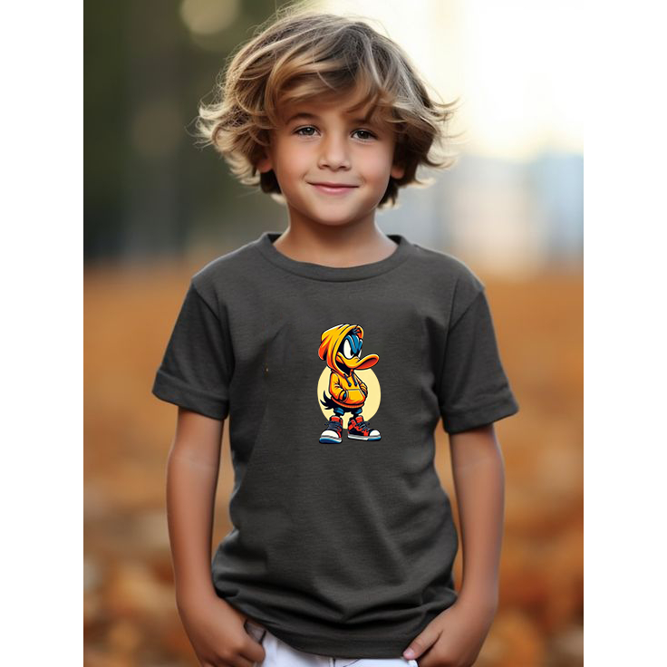 Camiseta Tshirt Infantil Criança Juvenil Bebê Unissex Algodão100% Passeio Casual Pato Colorido