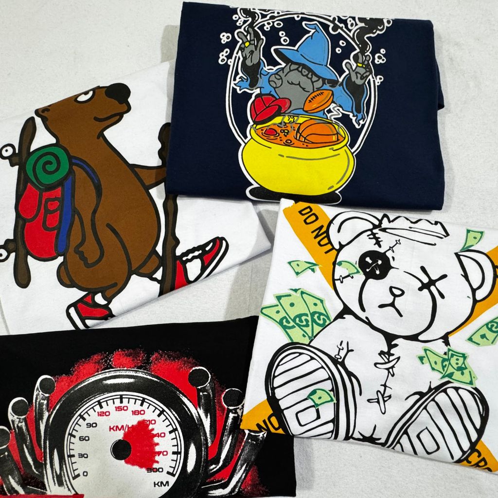 KIT 5 Camisetas - Diversas Estampas (Escolha as estampas no chat) 100% Algodão