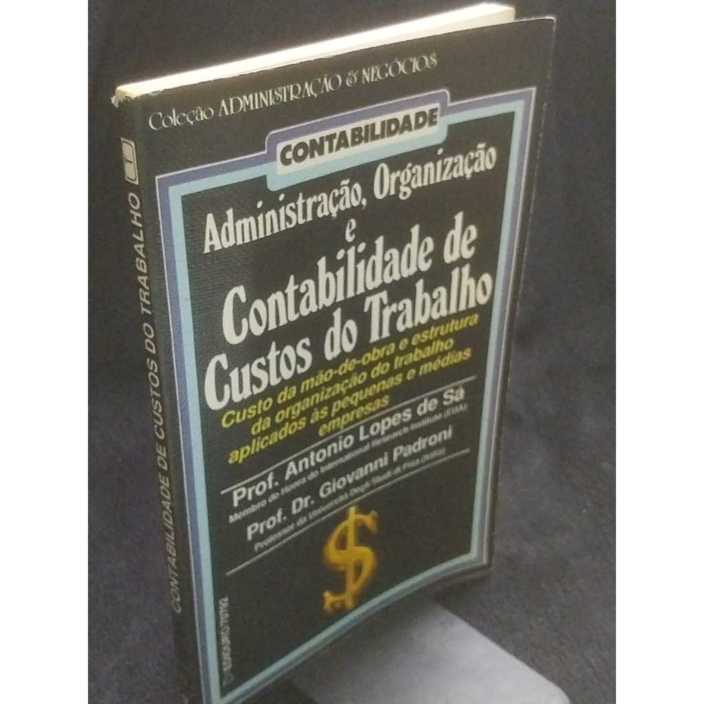 Livro Contabilidade de Custos do Trabalho Sebo de Livros Usados Desapego Livros Antigos 1984
