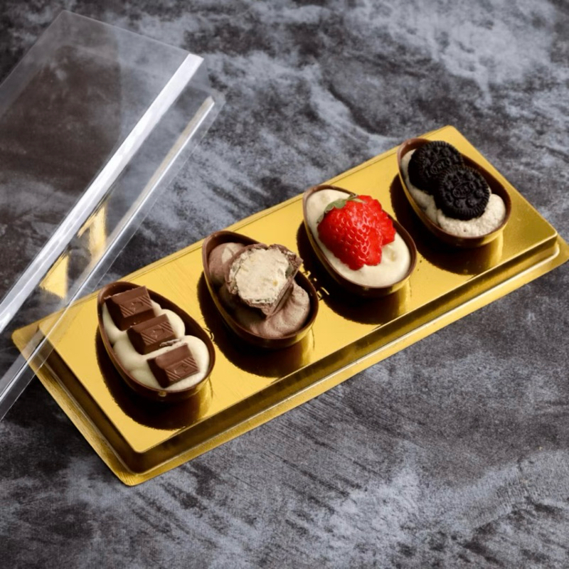 10~40 Caixa KIT Degustação Dourado BWB - Embalagem Para 4 Ovos de Páscoa 50g  14340 PÁSCOA 2025 (CHOCO)