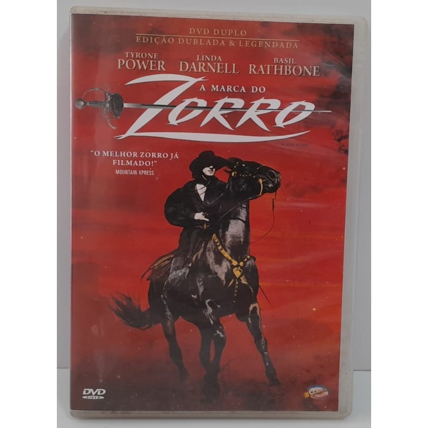 DVD Duplo A Marca do Zorro Filme Clássico 1940 Tyrone Power Classicline Original