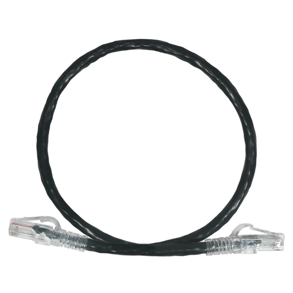 Cabo Rede Preto 100% Cobre Lan Internet Novo Crimpado 1m Metro Cat6