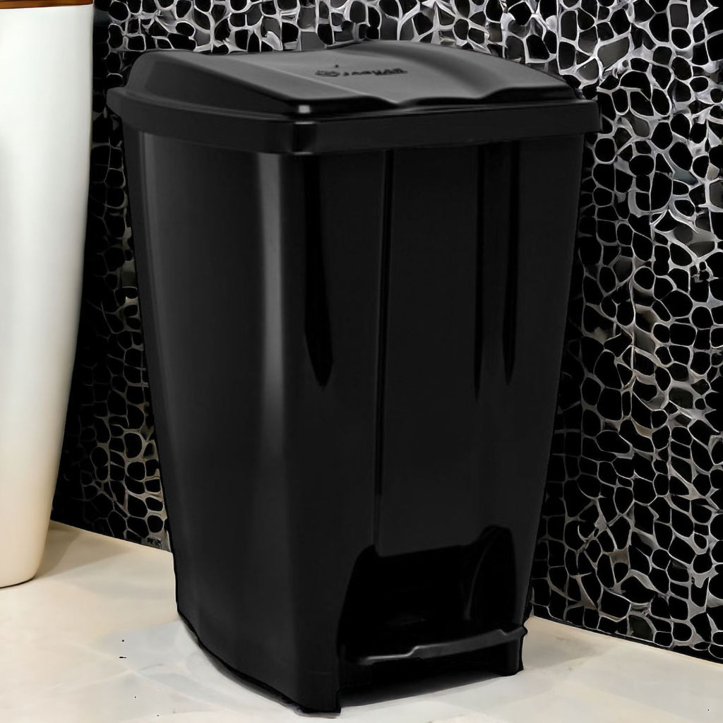 Lixeira com Pedal 40 litros Plastico Reforçado Multiuso Cozinha Banheiro ECO Nature Jaguar Utilidade em Oferta na Shopee