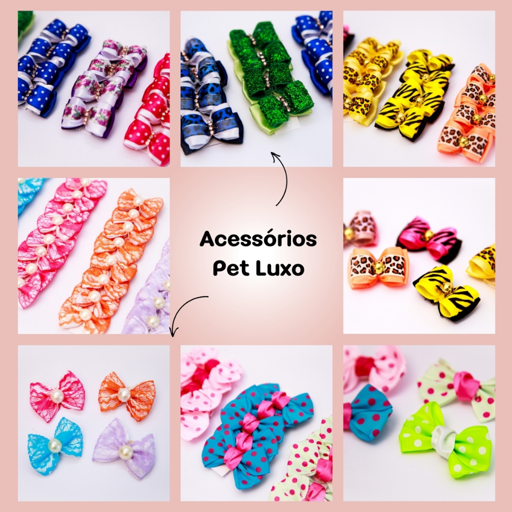Laços Pet Luxo Fêmea - Várias Opções Escolha o Seu em Oferta na Shopee