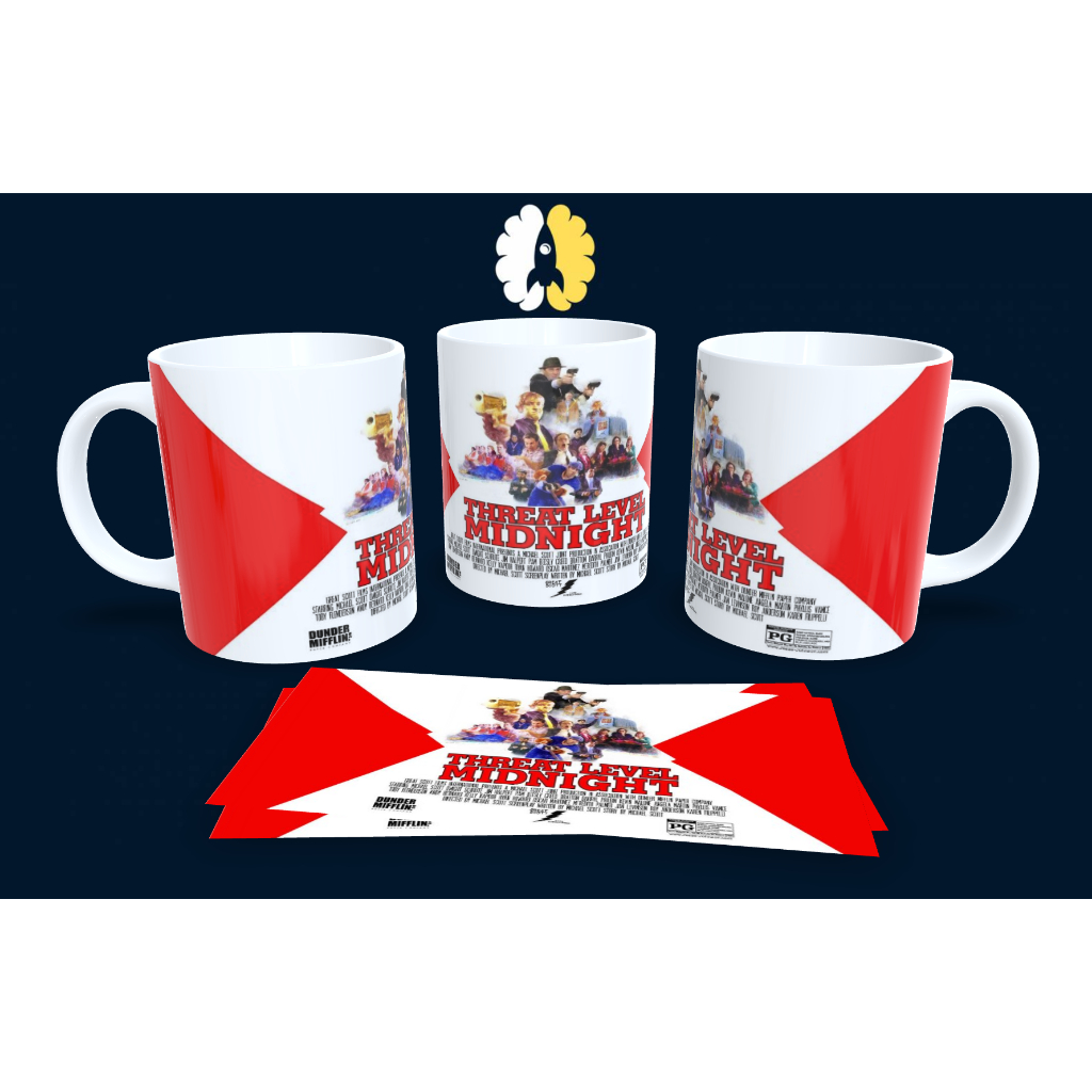 Caneca cerâmica The Office - Threat Level Midnight