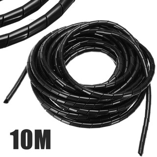 Organizador Pra Cabos Espiral 10 Metros 8mm Preto Proteção