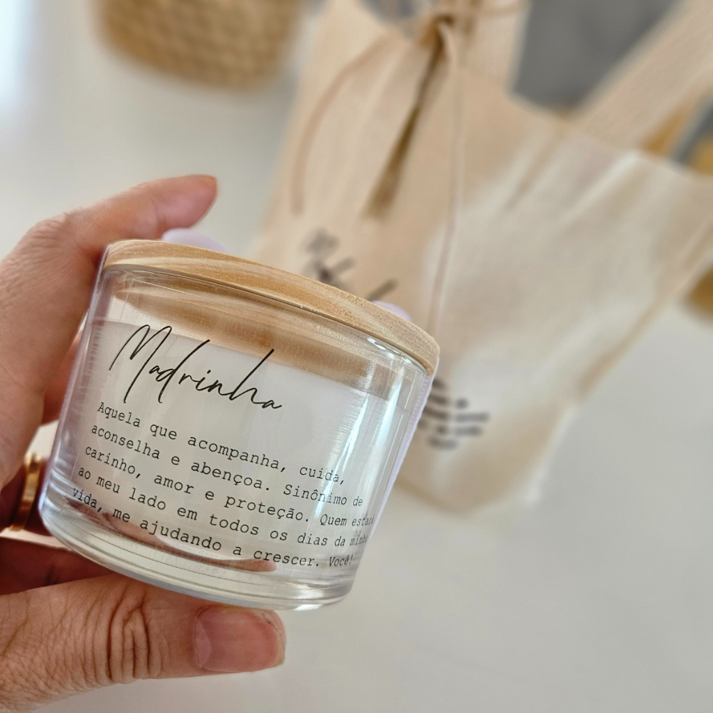 Lembrança de Batizado vela perfumada 110g convite de Madrinha/Padrinho/Padrinhos  de batizado