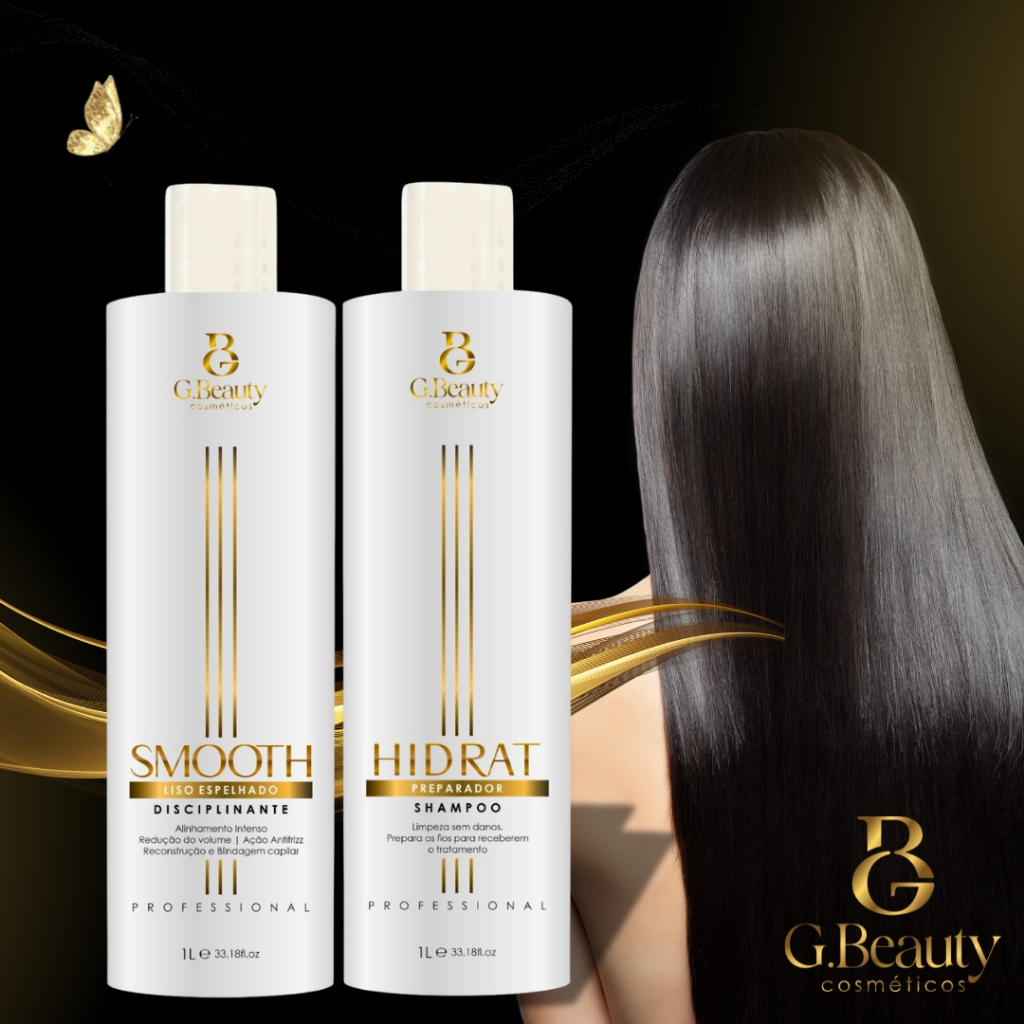 Kit Escova Progressiva Semi Definitiva Original 2 X 1 L. + Brinde óleo de argan Anjuliss
