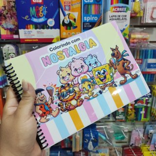 Livro de Colorir Nostalgia 52 Desenhos 120gr A5 - Estilo Bobbie Goods em Oferta na Shopee