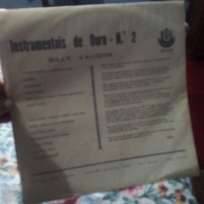 Disco vinil Billy Vaughn instrumentais de ouro