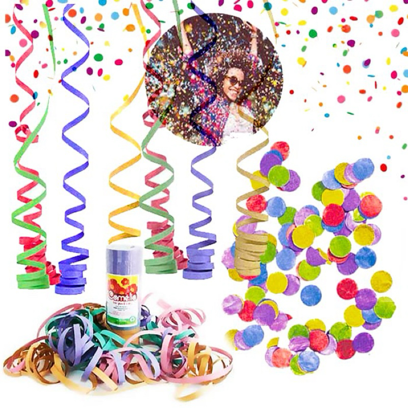 Kit Folia Carnaval Confete Serpentina Papel