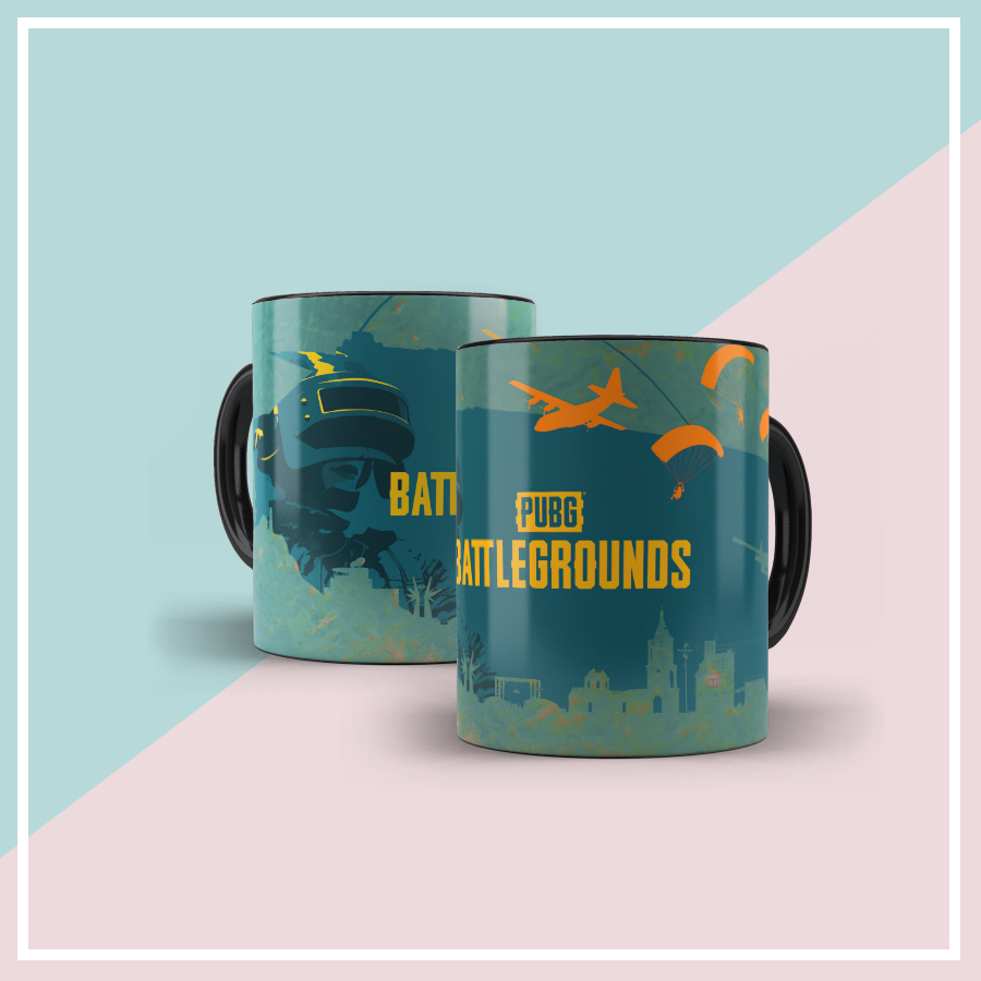 Caneca porcelana personalizada - Pubg - Games