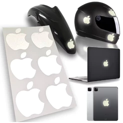 Adesivos Refletivos Maçã Apple: Kit com 6 Unidades para Personalização - Design Exclusivo e Estilo Moderno