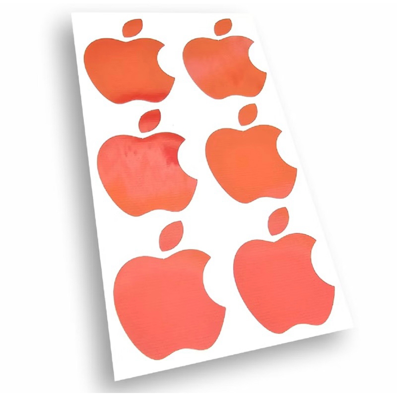 Adesivos Refletivos Maçã Apple: Kit com 6 Unidades para Personalização - Design Exclusivo e Estilo Moderno — imagem 2 de 2