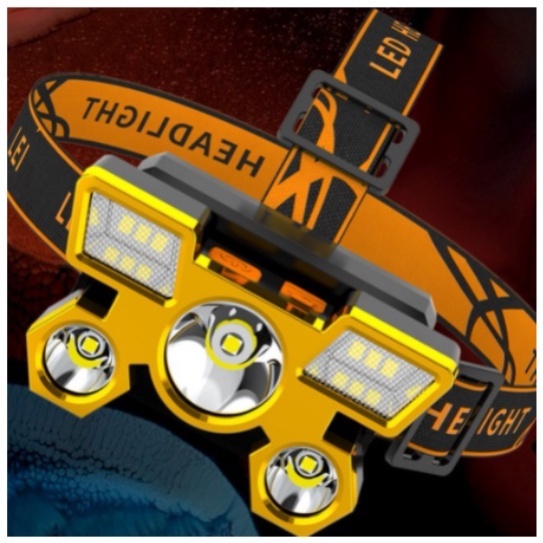 Lanterna de Cabeça led Potente Recarregável Ajustável Pesca Caminhada Ciclismo Bike Camping Trilha LED-T01 em Oferta na Shopee