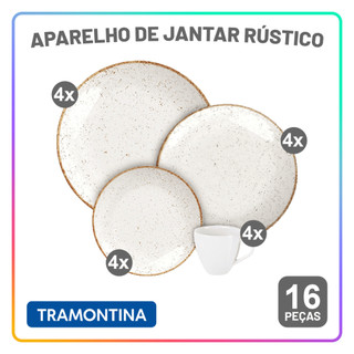 Aparelho De Jantar Jogo De Pratos Pratos e Xícaras de Chá Rústico Marrom em Porcelana Decorada 16 Peças em Oferta na Shopee