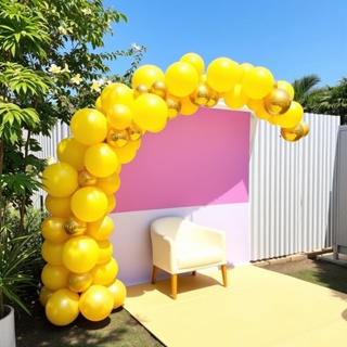 Kit 75 balões Amarelo 8" + Dourado 5" Metalizado - Balao Artigo de Festa Aniversário Comemoração em Oferta na Shopee