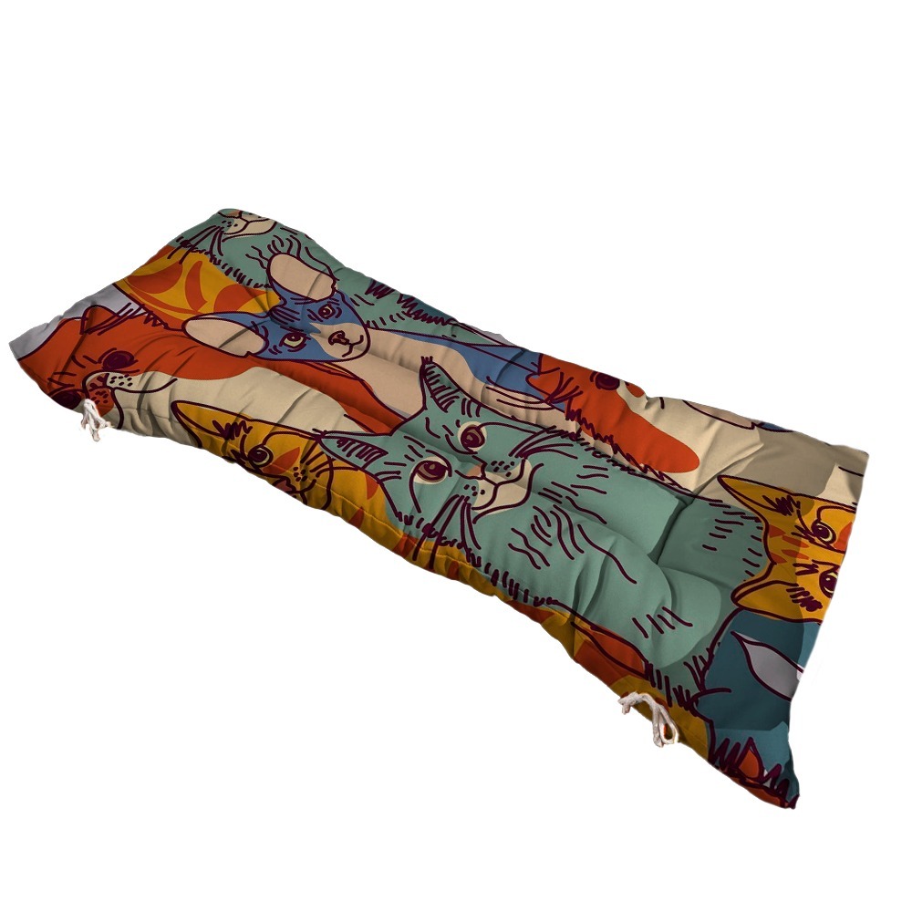 Almofada Futon 120 cm x 40 cm para cadeira e banco estampada - Varias Estampas - Futon grande Moderna