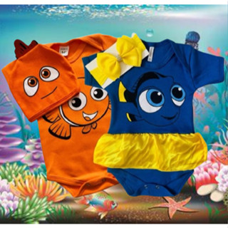 Body De Bebê Temático Nemo, Dory Procurando o Nemo Mesversario, Festa Fantasia Bori Body Bory, Bodi em Oferta na Shopee