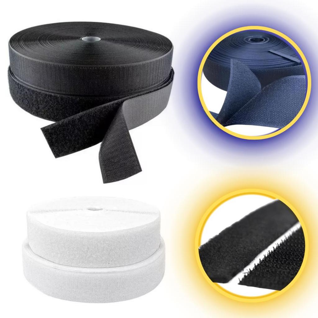 Velcro Fecho De Contato Para Costura 25mm - Macho + Fêmea Branco e Preto em Oferta na Shopee