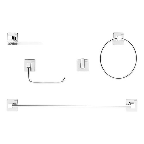 Detalhes do Combo 2 Peças Kit Acessorios De Banheiro Docol Trip Cromado