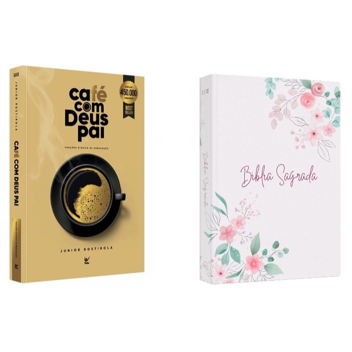 Kit Café com Deus Pai 2023 + Bíblia Sagrada NVI | Jardim da Fé