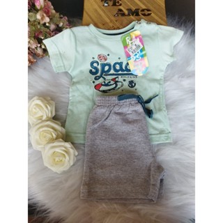 Conjunto Bebê Masculino, Camiseta Space + Bermuda Moletom, Ralakids Tam: M
