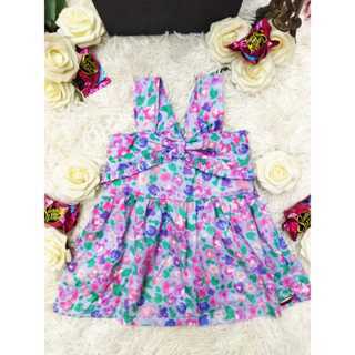 Vestido Bebê Feminino Modelo Regata, Floral, Tam: 6 a 12 Meses, Marca: Carinhoso