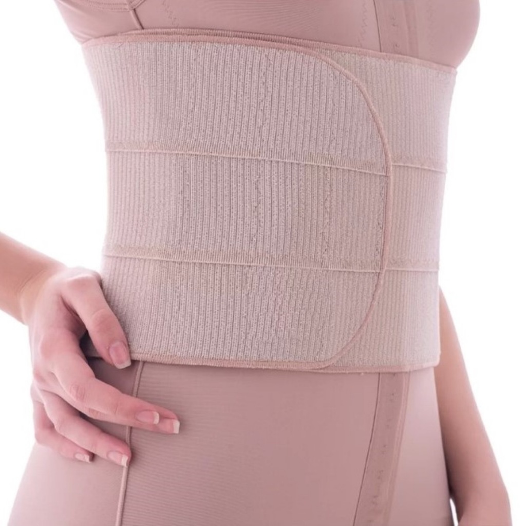 Faixa Cinta Abdominal Pós Cirúrgica 3 gomos Bariátrica Lipo Hérnia Abdominoplastia Reg. Anvisa