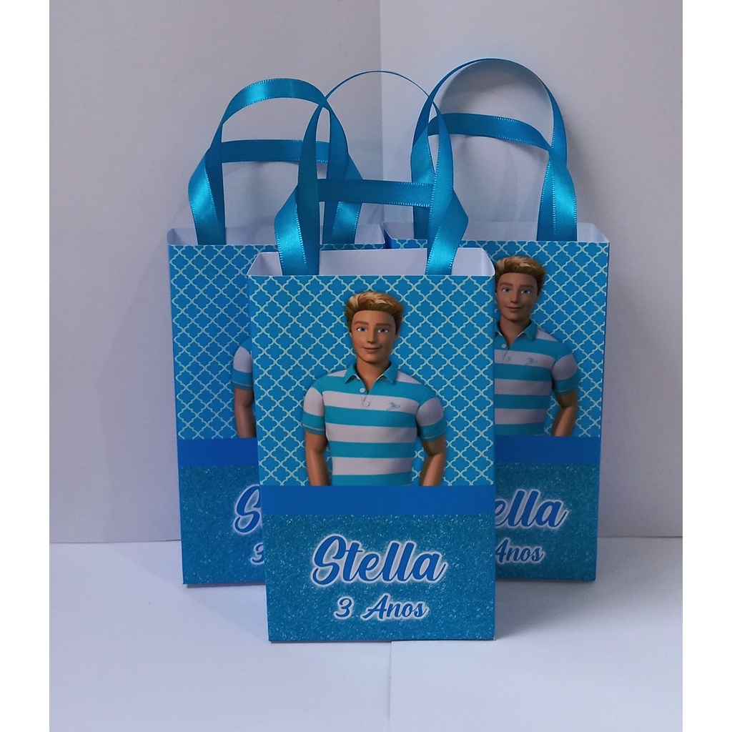 sacola ken personalizado com nome e idade