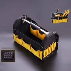 Bolsa Resistente Para Ferramentas 19 Compartimentos Profissional 42x31x6cm