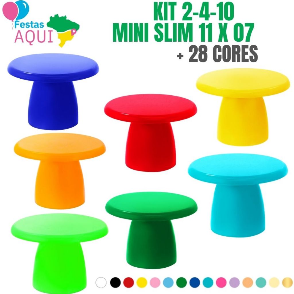 Kit 2-4-10 Mini Cake Slim - Várias Cores em Oferta na Shopee