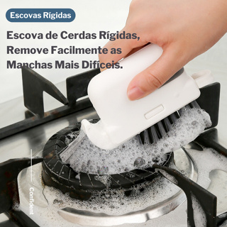 KIT 2 Escova de limpeza 3 em 1 multifuncional  Perfeita para Fendas e Cantos Difíceis. LP-96-BC em Oferta na Shopee