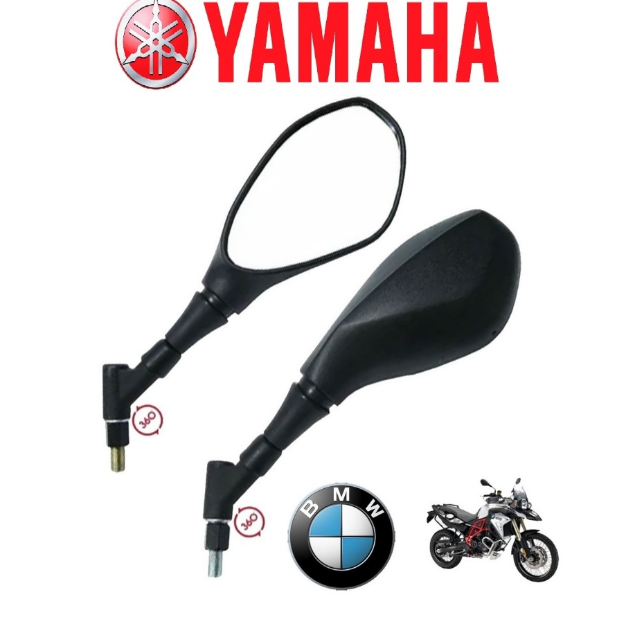 Retrovisor Moto Bmw Gs F800 Articulado Haste Curta Giro 360 Para Yamaha Fazer Ybr Lander Factor Xtz em Oferta na Shopee