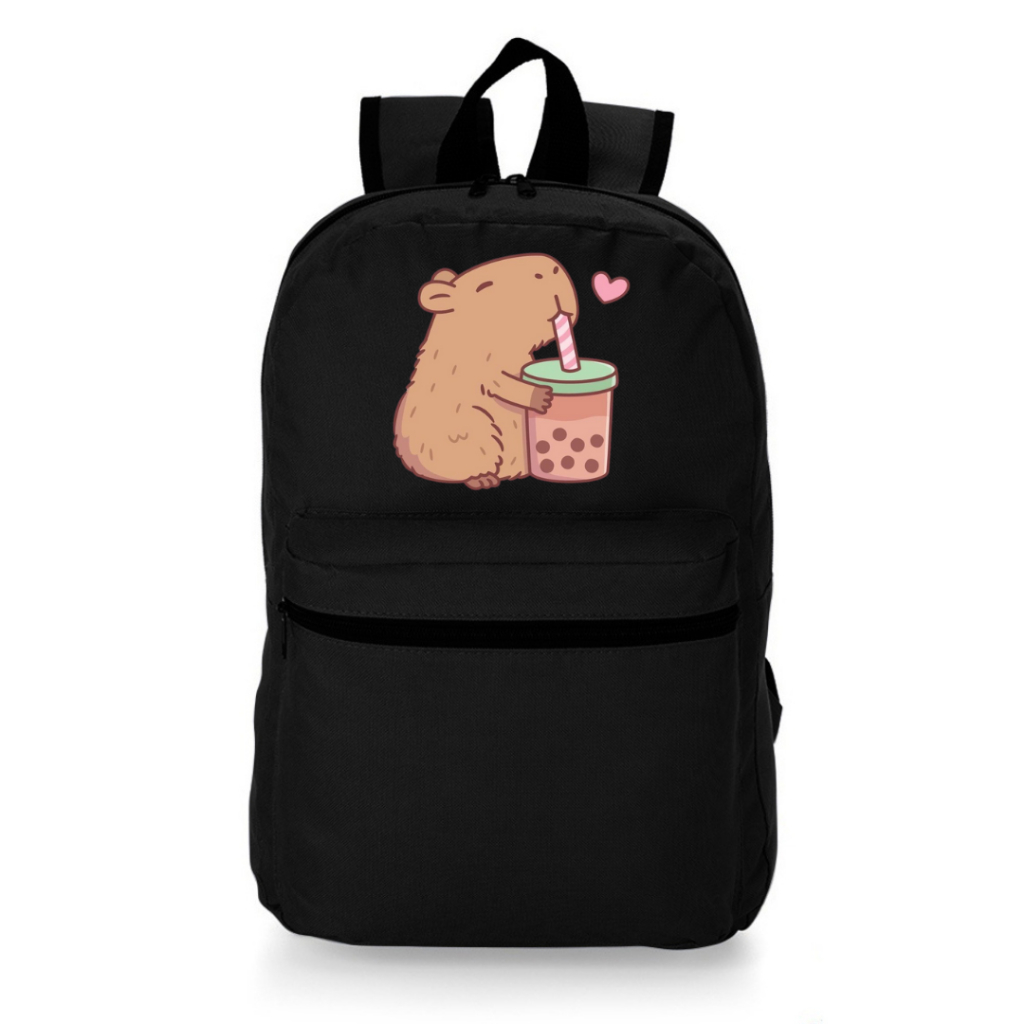 Mochila Estampada Personagens Feminina e Masculina Ideal para Escola Viagem Academia Passeio, Capivara Fofa
