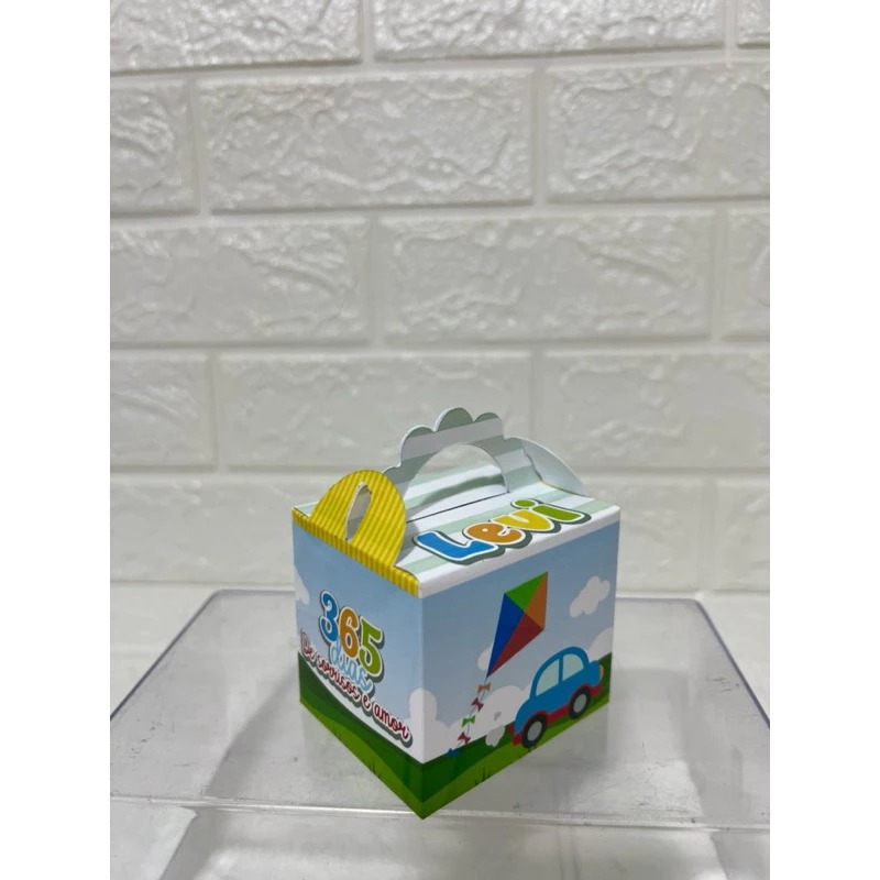 Caixa LANCHINHO Personalizada 365 SORRISOS - Caixinhas Personalizadas - Aniversário - Lembrancinhas