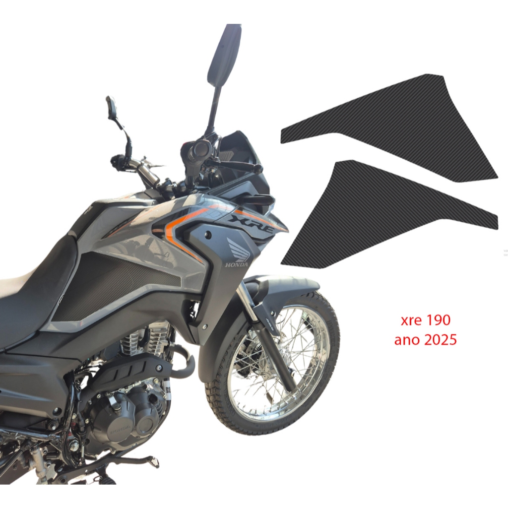 Adesivo Protetor Vinil Fibra Carbono Lateral Tanque Knee Pad Adesivo Moto Xre 190 em Oferta na Shopee