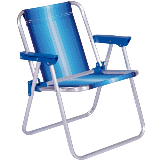 Cadeira de Praia Infantil Azul Verão 30Kg Crianças