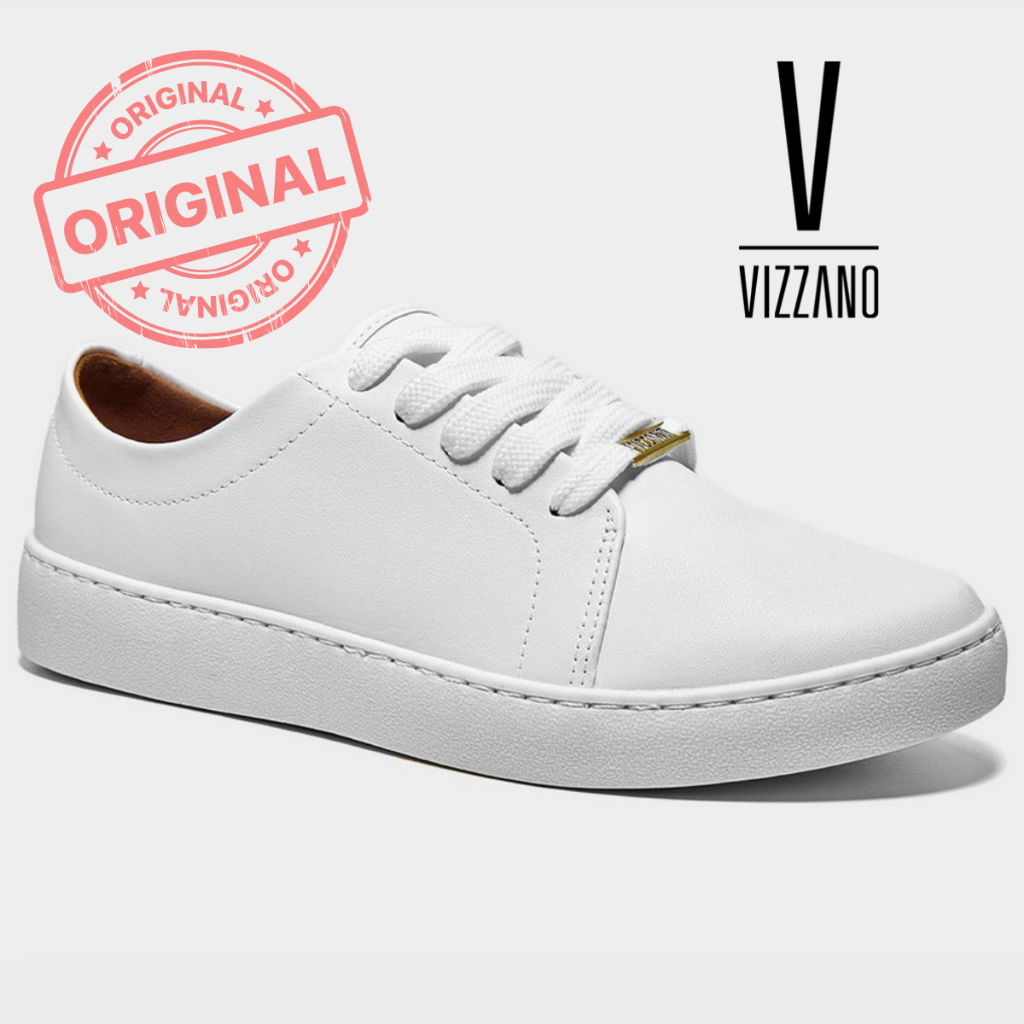 Tênis Feminino Casual Vizzano Branco Confortável Napa Sapatênis Original ENVIO IMEDIATO