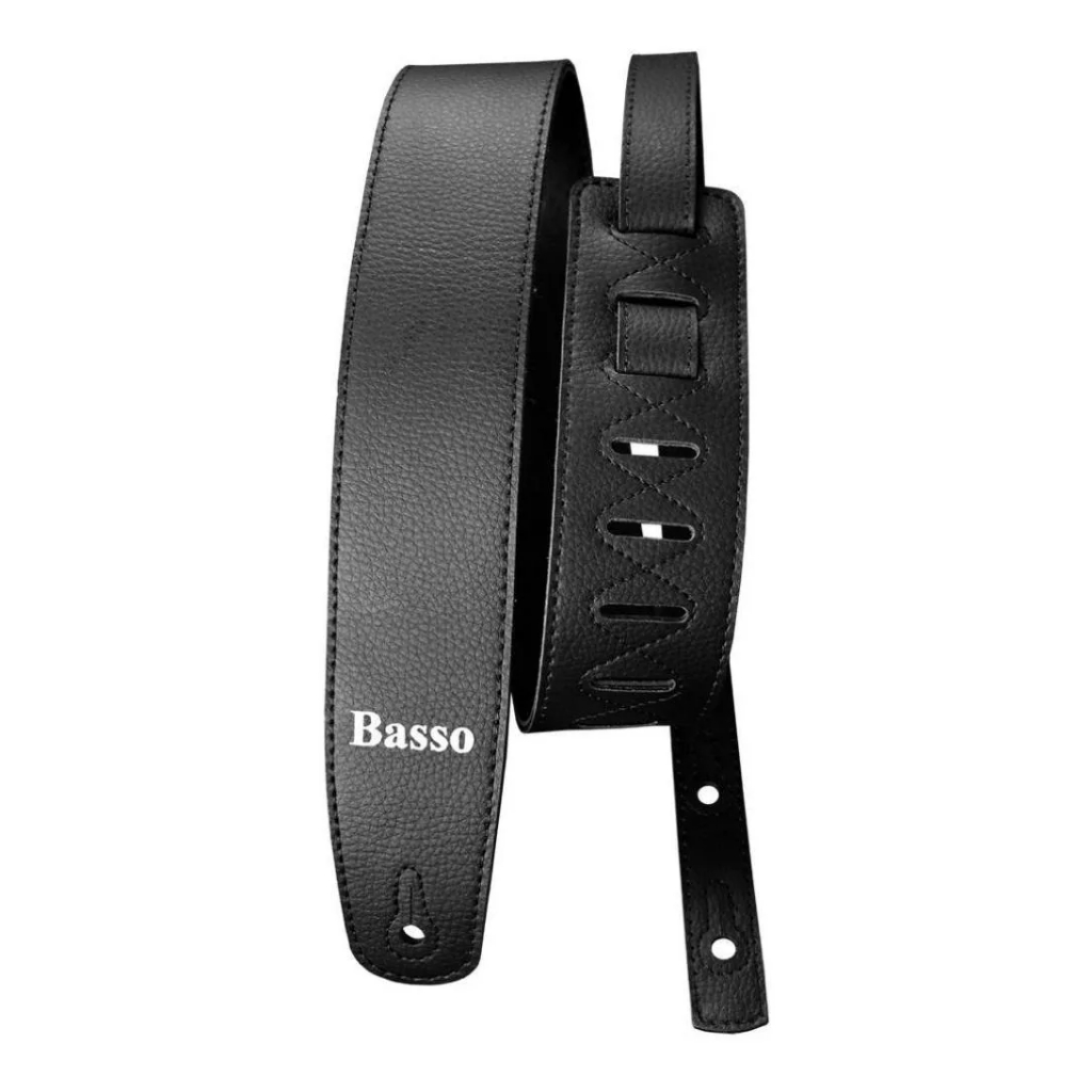Correia Alça para Guitarra Baixo Violão Basso VTL01 Preto