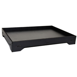 Bandeja Cantinho Do Café Da Manhã Porta Bebidas Para Barzinho 40x30 Preta Em Mdf