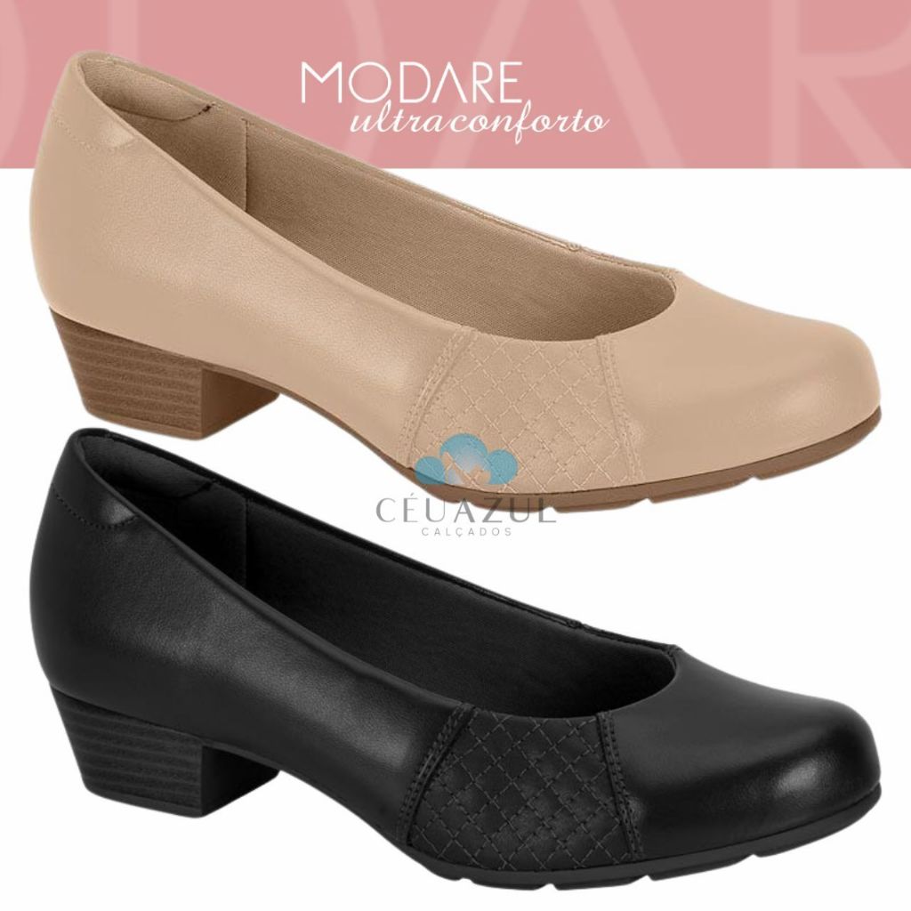 Sapato Feminino Ortopédico Ultra Conforto Joanete Modare em Oferta na Shopee