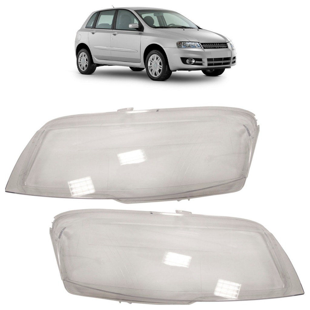 Par Lente Farol Dianteiro Stilo 2002 2003 2004 2005 2006 2007 A 2012 Transparente Lente Acrilico