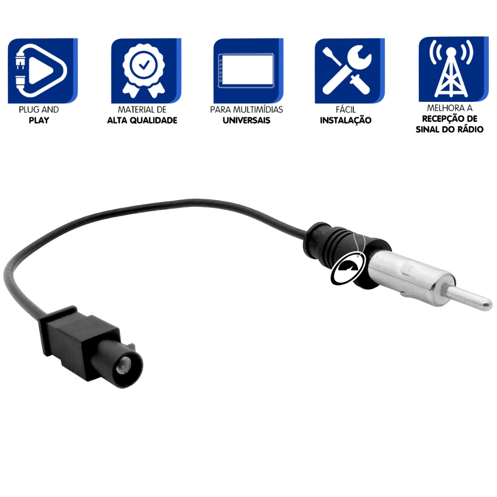 Plug Adaptador de Antena Sandero Logan Duster Kwid Oroch Captur — imagem 2 de 2