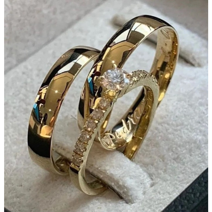 Par de Alianças 5mm de Casamento em Moedas Antiga Garantia de 3 Anos em Oferta na Shopee