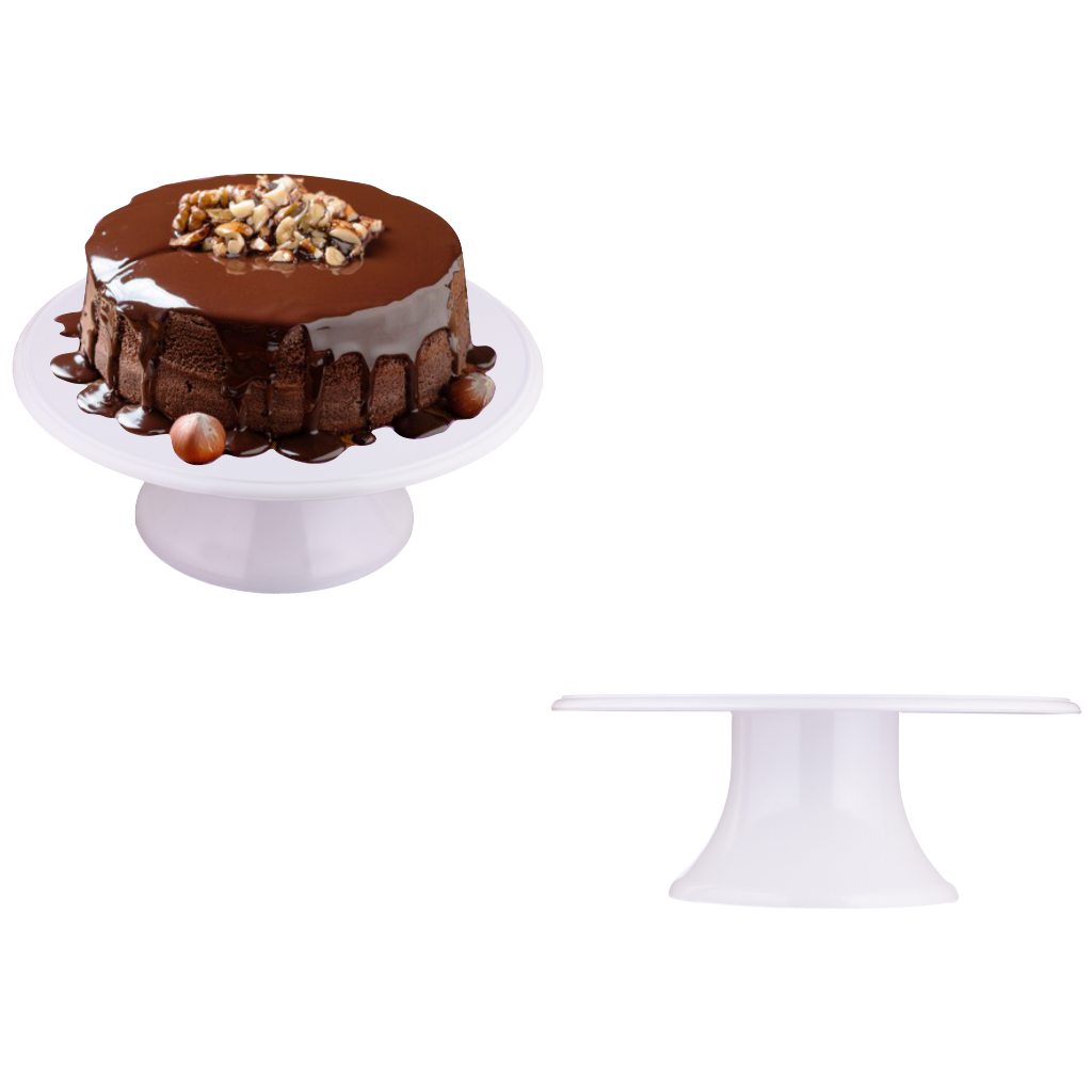 2 Boleira Lisa Grande - Suporte para Bolo - Bandeja para Doces - 26 cm em Oferta na Shopee