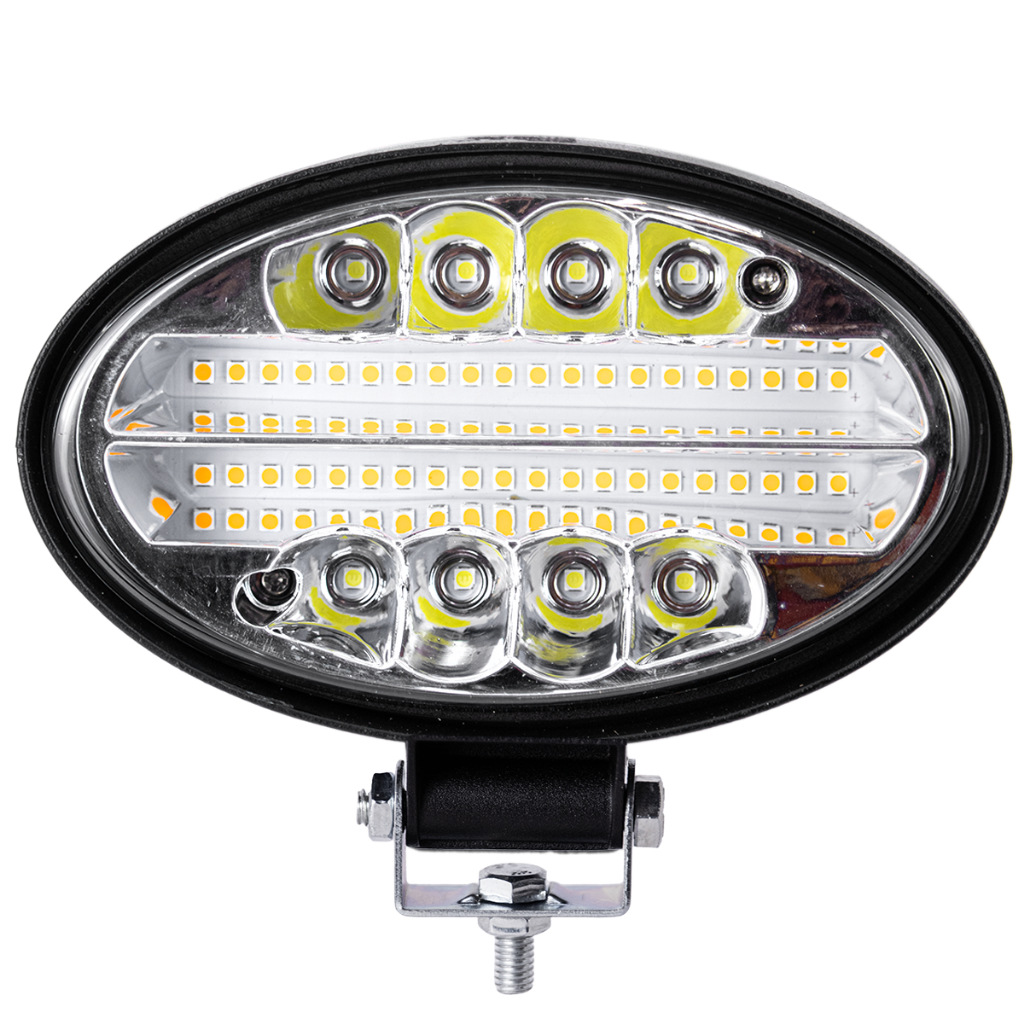 Farol Milha Auxiliar 48led 144w 9v36v Oval Offroad 6500k FF-Y0144W Strobo Estrobo